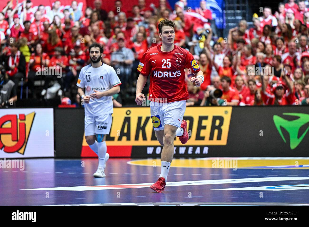 Lukas Lindhard of Denmark Nationalteam during IHF Men's Handball