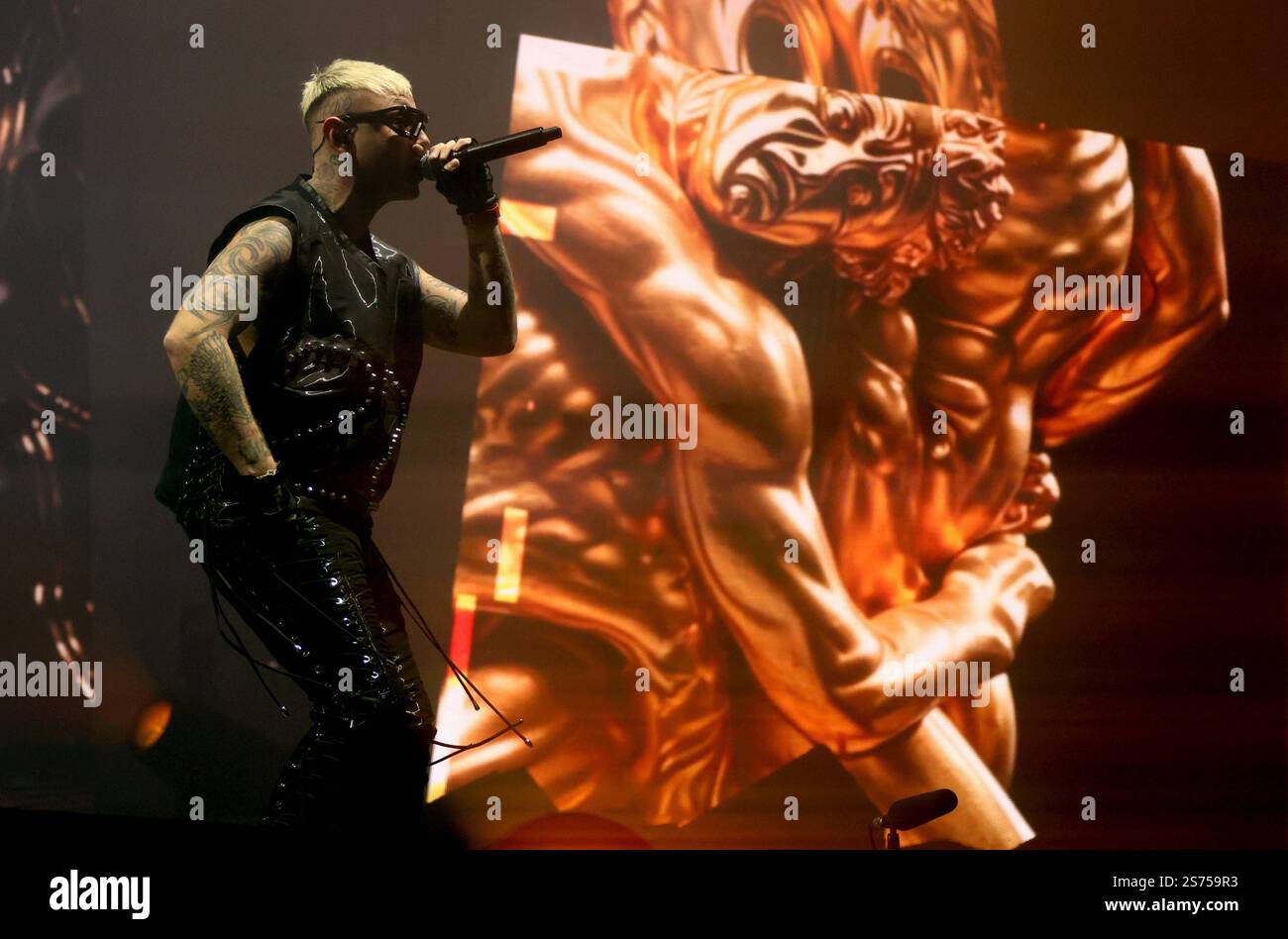 Italian singer Music Concert - Lazza - Locura tour 2025 Italian rapper ...