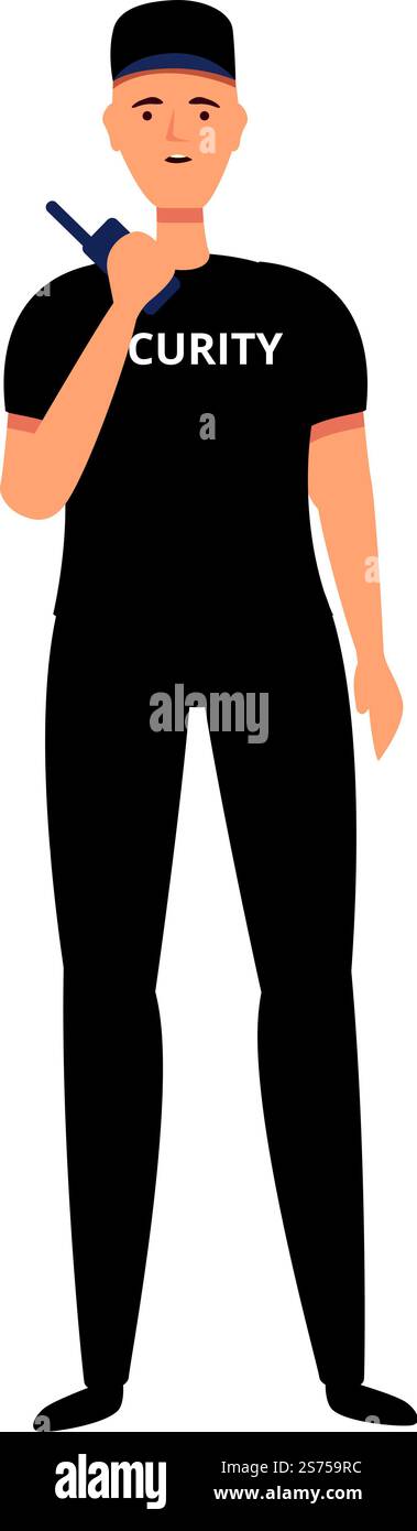 Ticket guard icon cartoon vector. Uniform patrol. Police man. Ticket guard icon cartoon vector. Uniform patrol Stock Vector