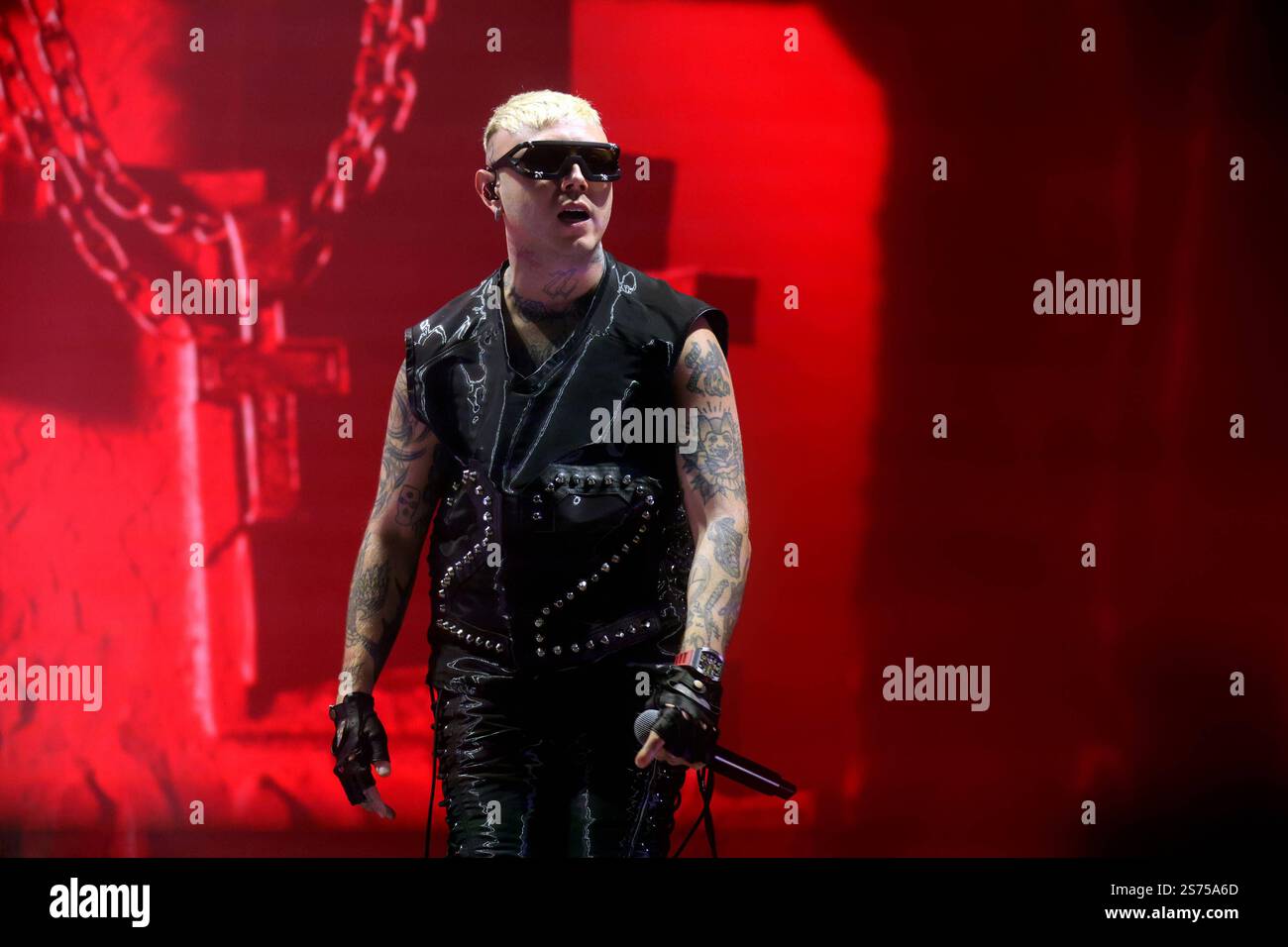 Italian singer Music Concert - Lazza - Locura tour 2025 Italian rapper ...