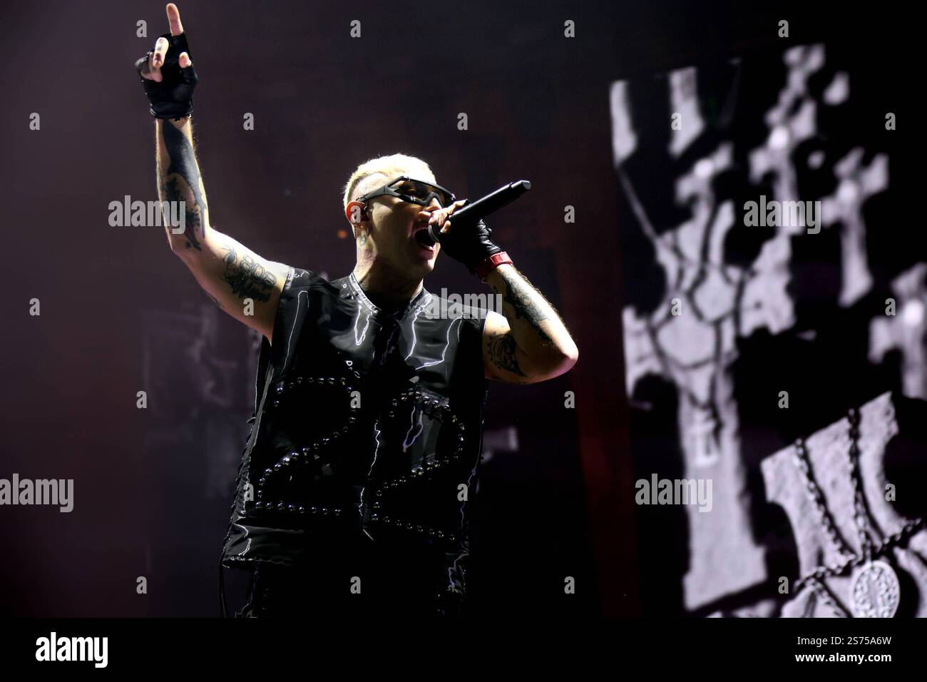 Italian singer Music Concert - Lazza - Locura tour 2025 Italian rapper ...