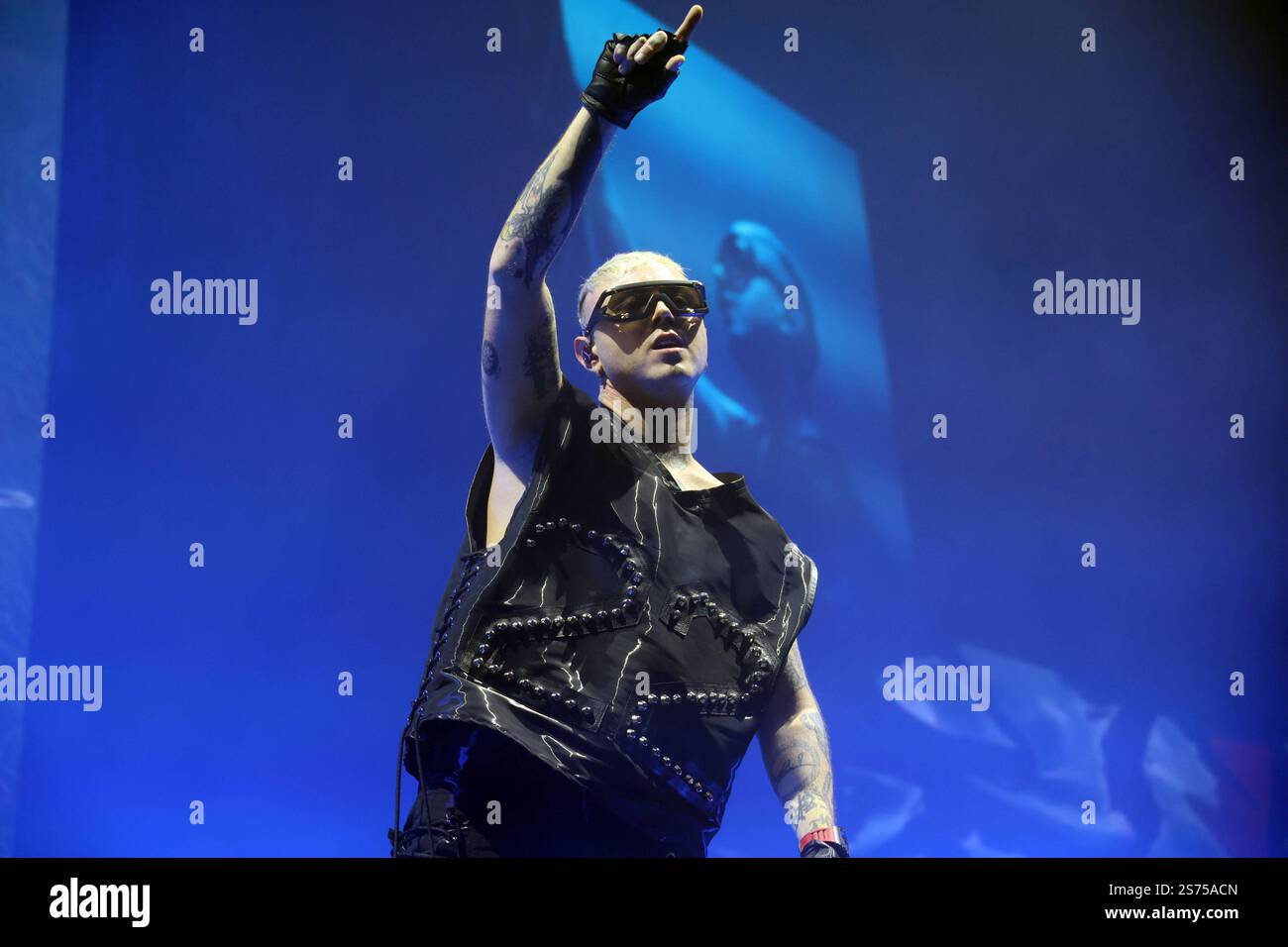 Italian singer Music Concert - Lazza - Locura tour 2025 Italian rapper ...