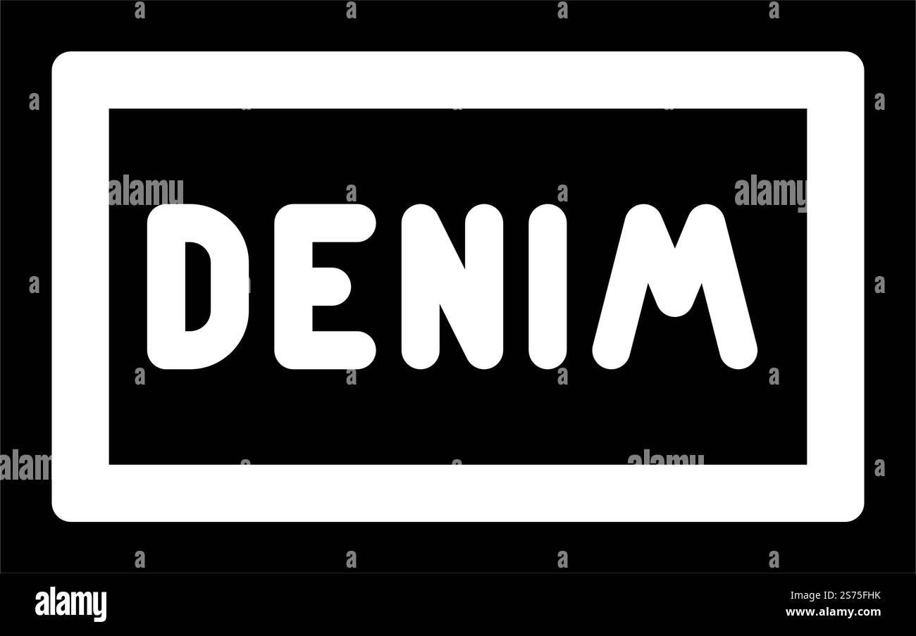 label denim glyph icon vector. label denim sign. isolated symbol ...