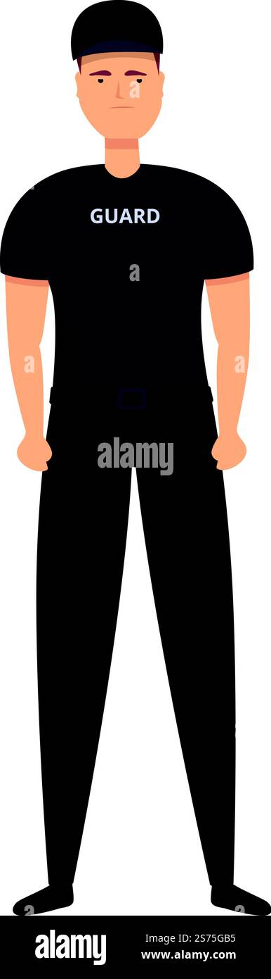 Cop icon cartoon vector. Guard man. Officer job. Cop icon cartoon vector. Guard man Stock Vector