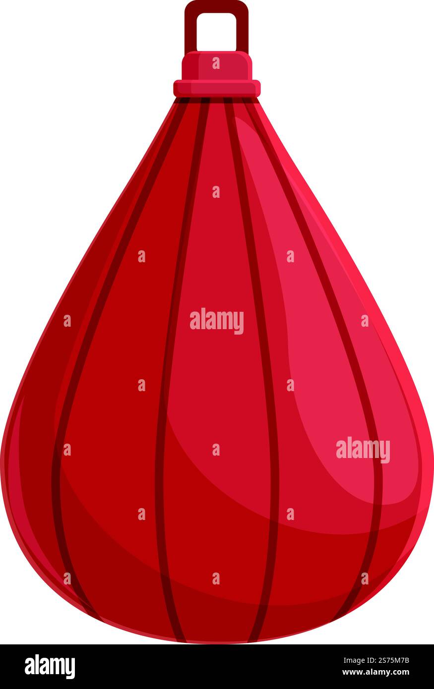 Red punch bag icon cartoon vector. Boxing sport. Victory ring. Red ...