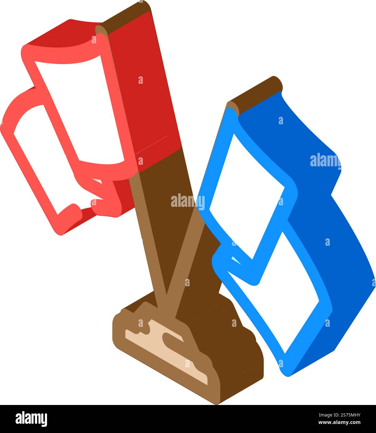pole flag isometric icon vector. pole flag sign. isolated symbol ...