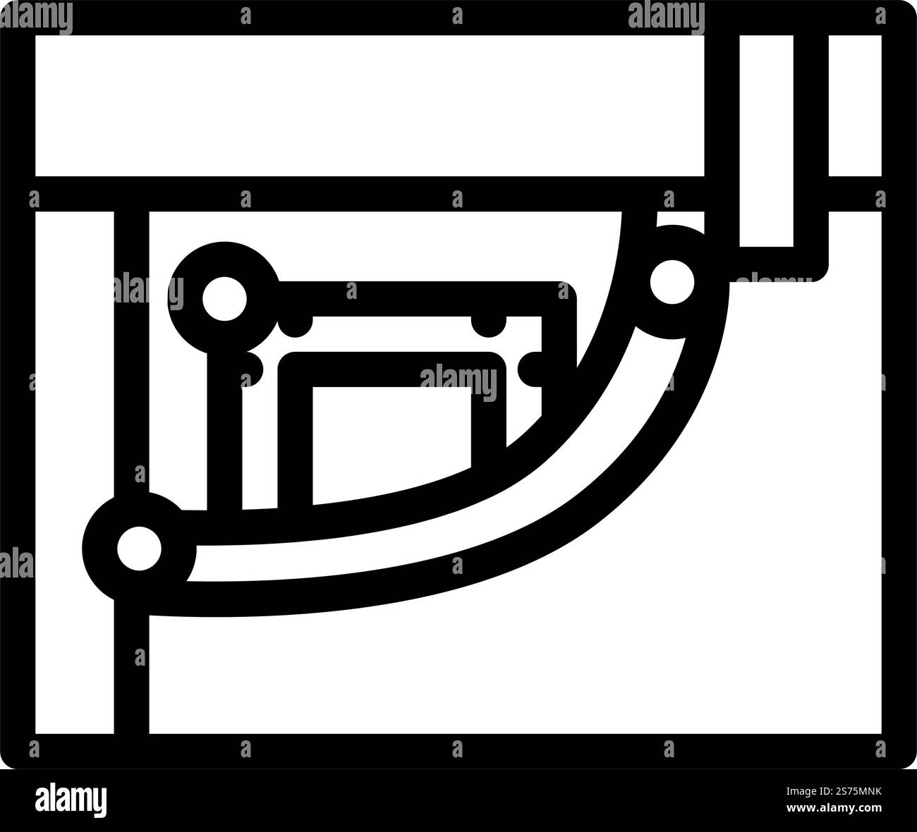 rivet denim line icon vector. rivet denim sign. isolated contour symbol ...