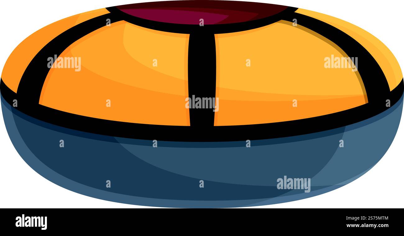 Fun snow tube icon cartoon vector. Winter sled. Kid activity. Fun snow ...