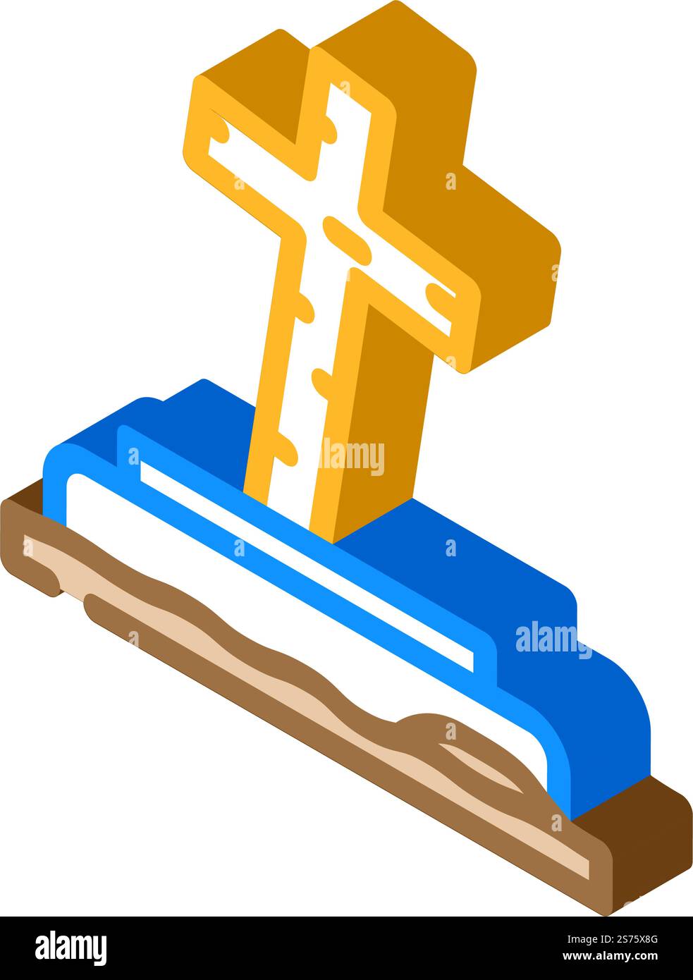 grave zombie horror isometric icon vector. grave zombie horror sign ...