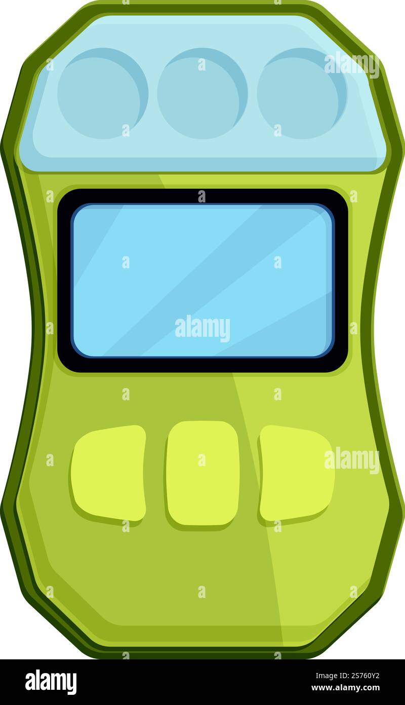 Test gas detector icon cartoon vector. Monitor instrument. Portable ...