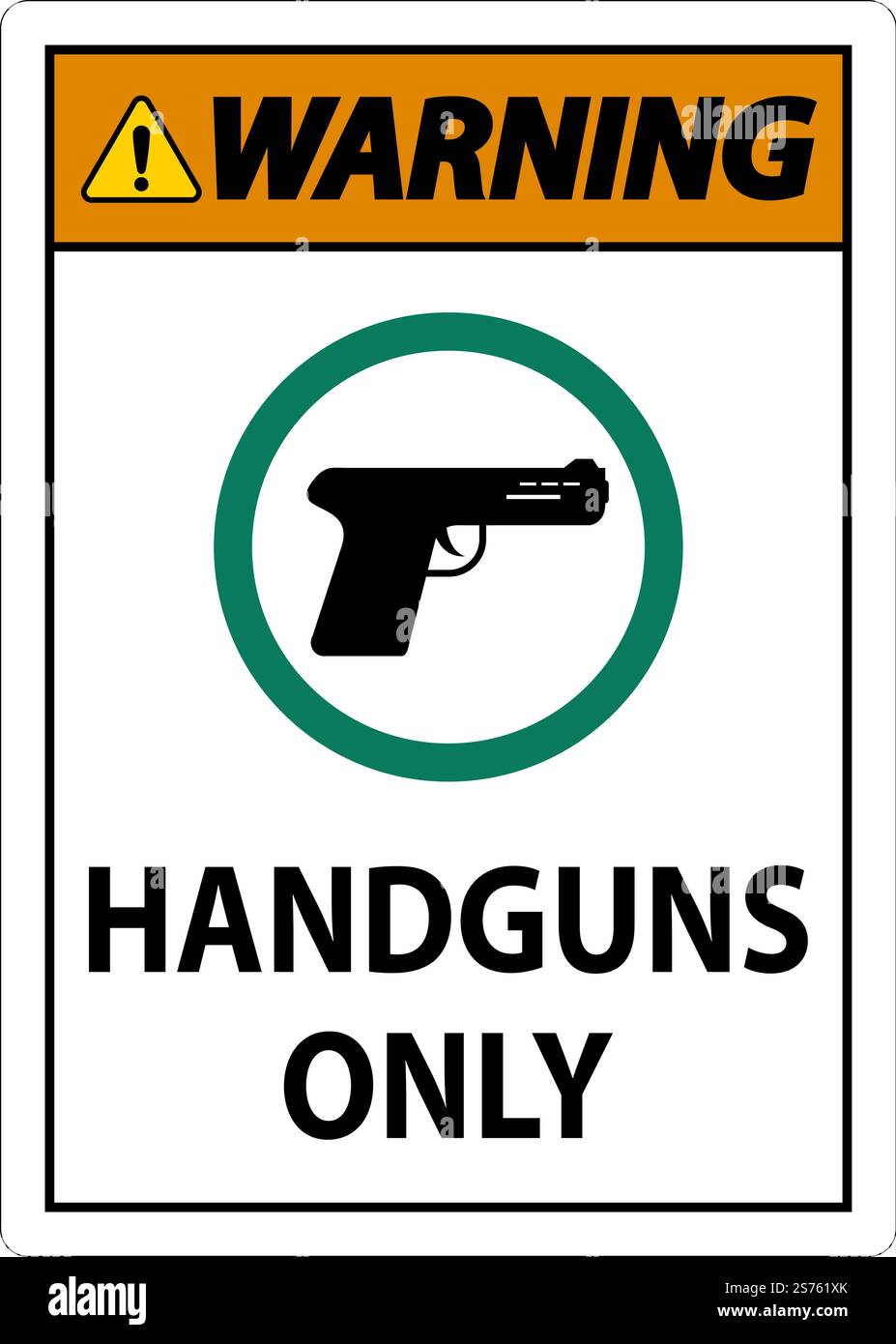 Warning Firearms Allowed Sign Handguns Only Stock Vector Image & Art ...