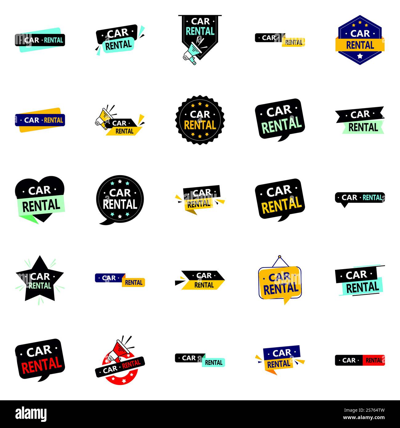 Car Rental 25 Professional vector designs for a polished brand image ...