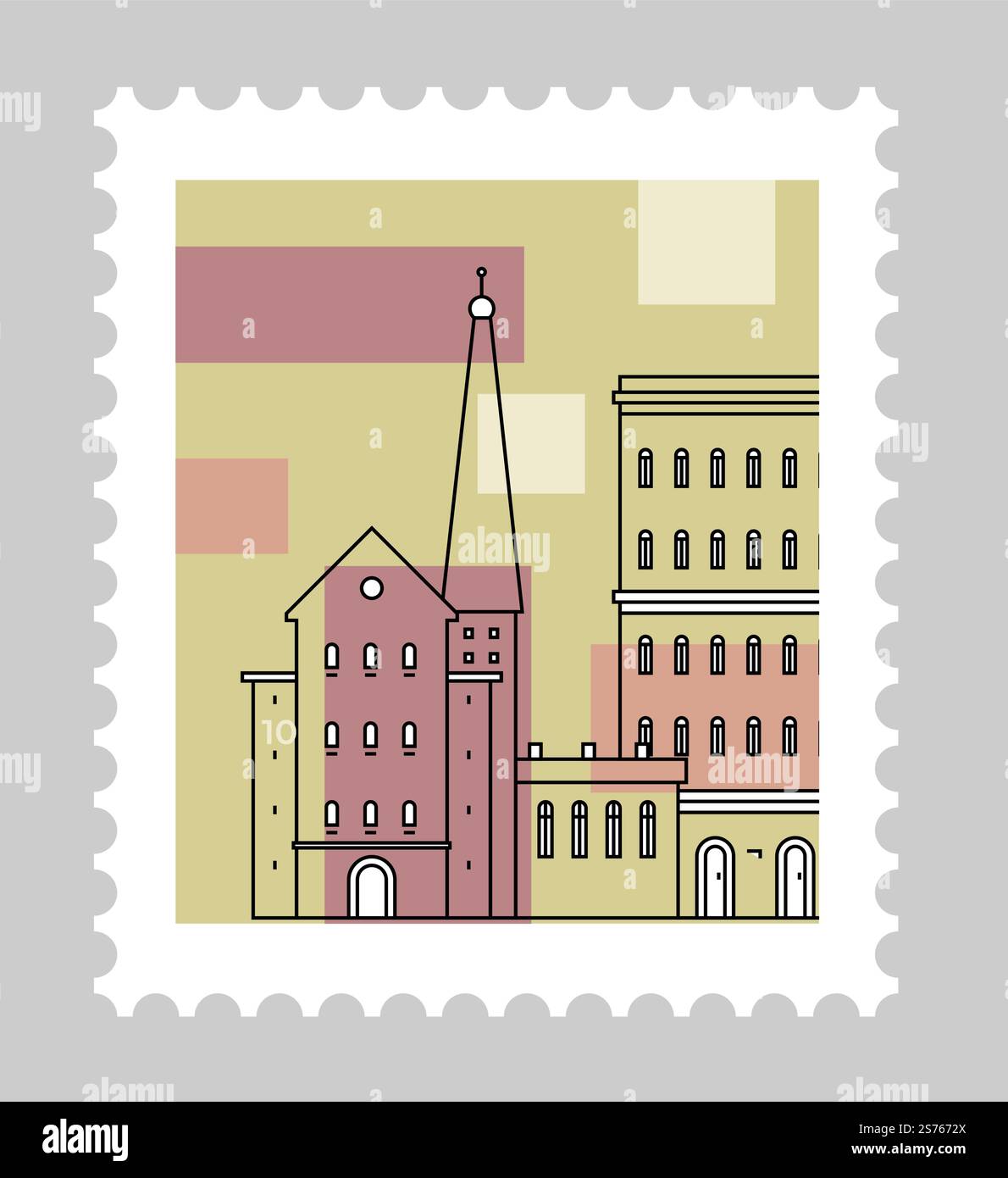 Old houses apartments Stock Vector Images - Alamy