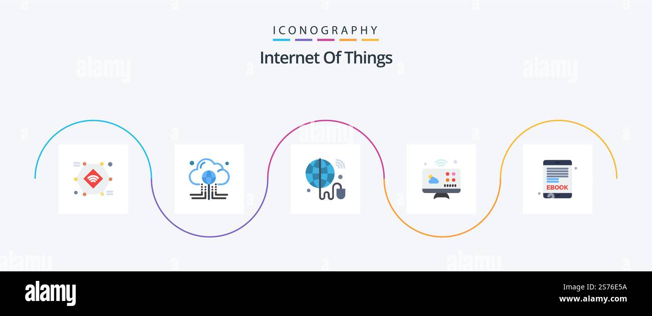 Internet Of Things Flat 5 Icon Pack Including internet of things ...
