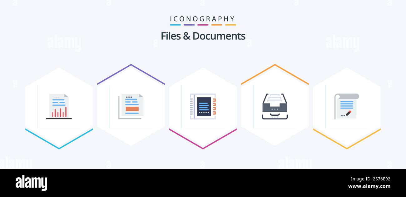 Files And Documents 25 Flat icon pack including data. archive. invoice ...