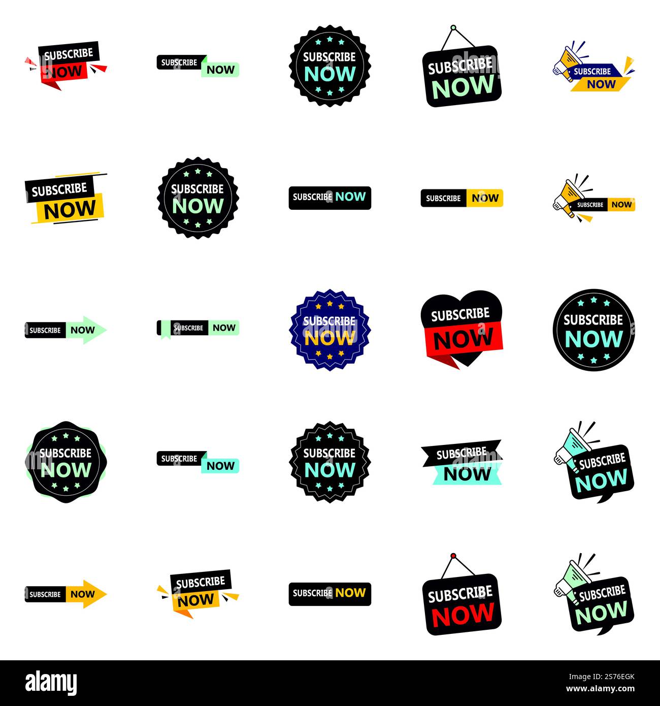 Subscribe Now 25 Premium Vector Banners for Graphic Designers Stock ...