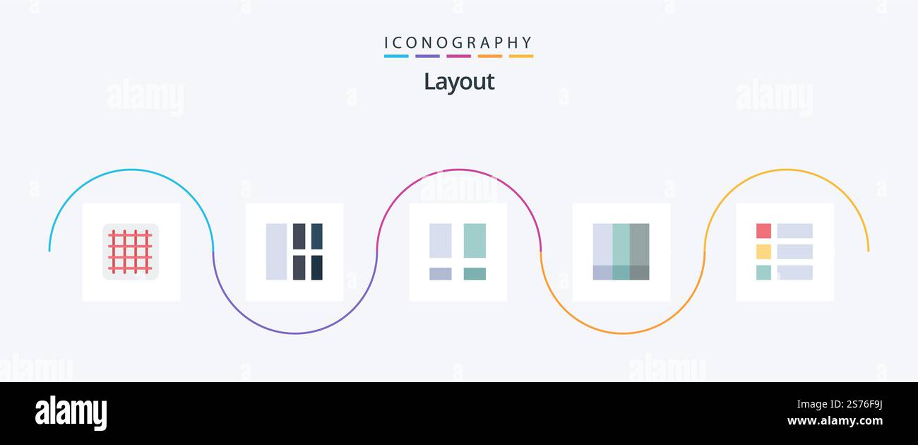 Layout Flat 5 Icon Pack Including layout. frame. layout. collage ...