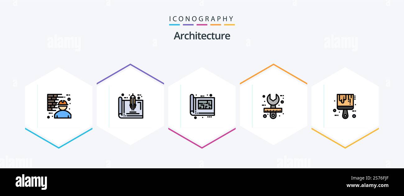 Architecture 25 FilledLine icon pack including design. architect. home ...