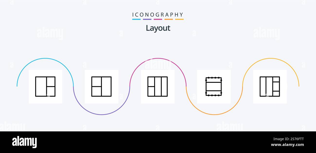 Layout Line 5 Icon Pack Including Stock Vector Image & Art - Alamy