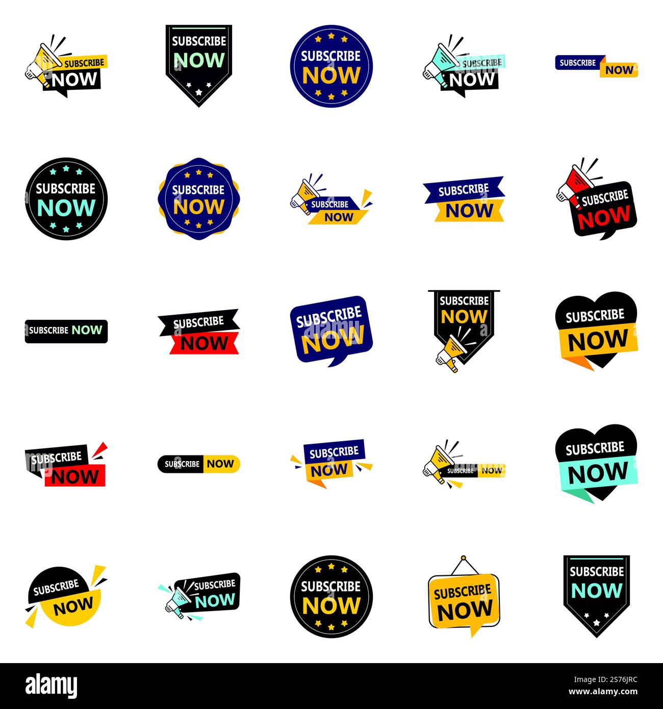Subscribe Now 25 Premium Vector Banners for Graphic Designers Stock ...