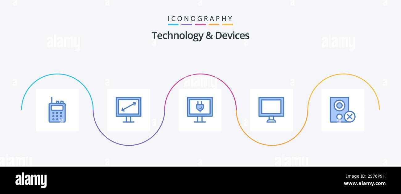 Devices Blue 5 Icon Pack Including . hardware. tv. gadget. computers ...