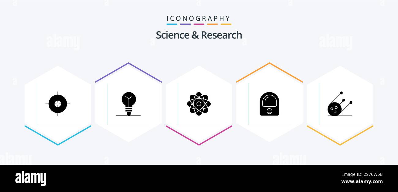 Science 25 Glyph icon pack including . . science. space. science Stock Vector