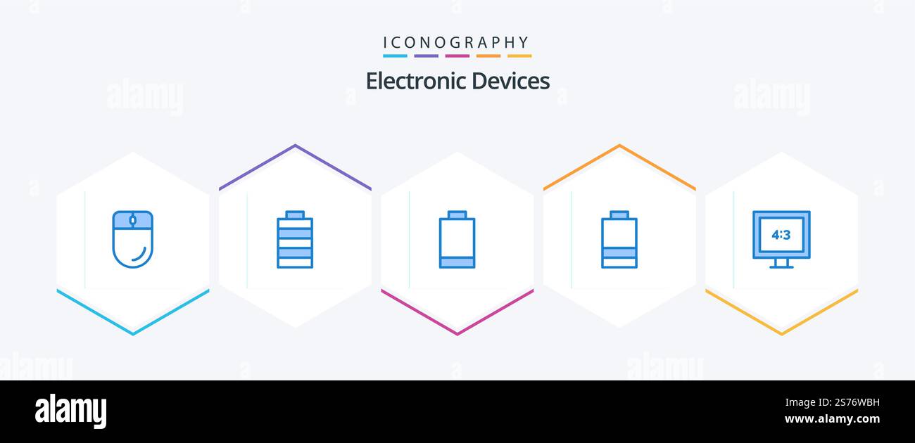 Devices 25 Blue icon pack including . electric. tv Stock Vector Image ...