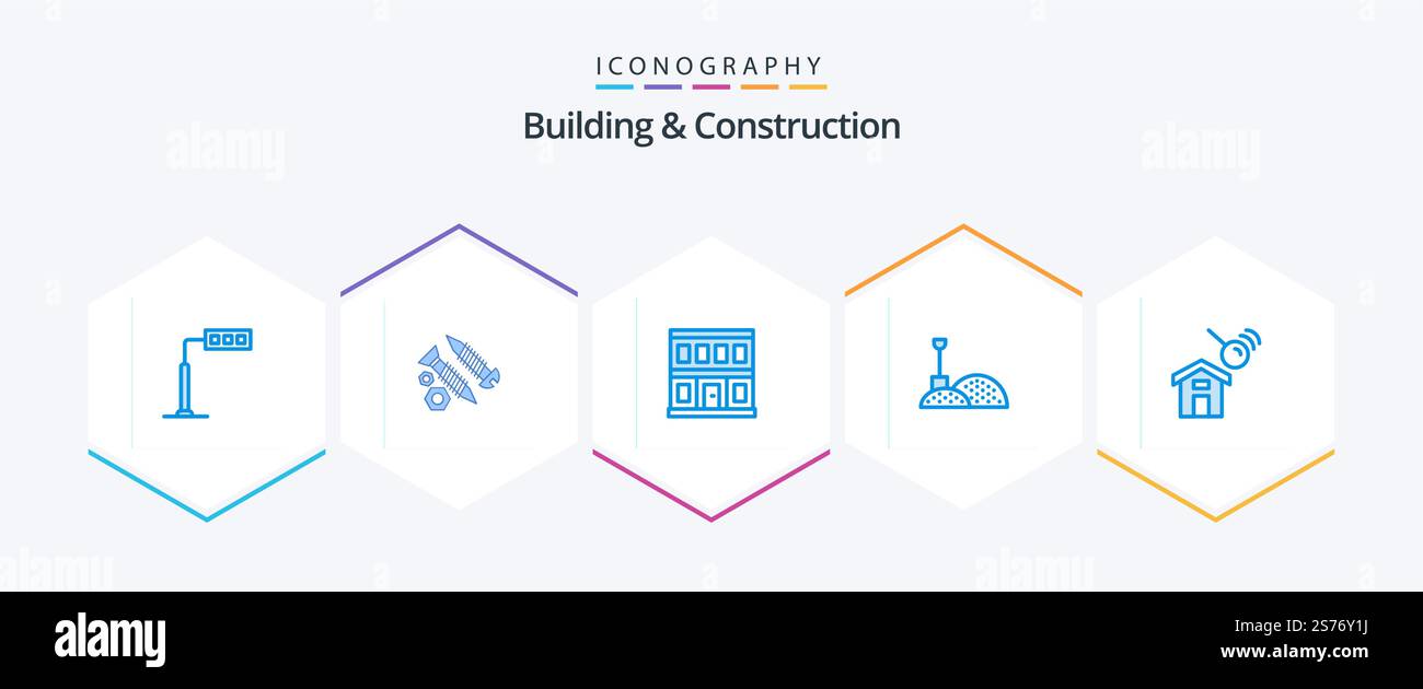 Building And Construction 25 Blue icon pack including construction ...