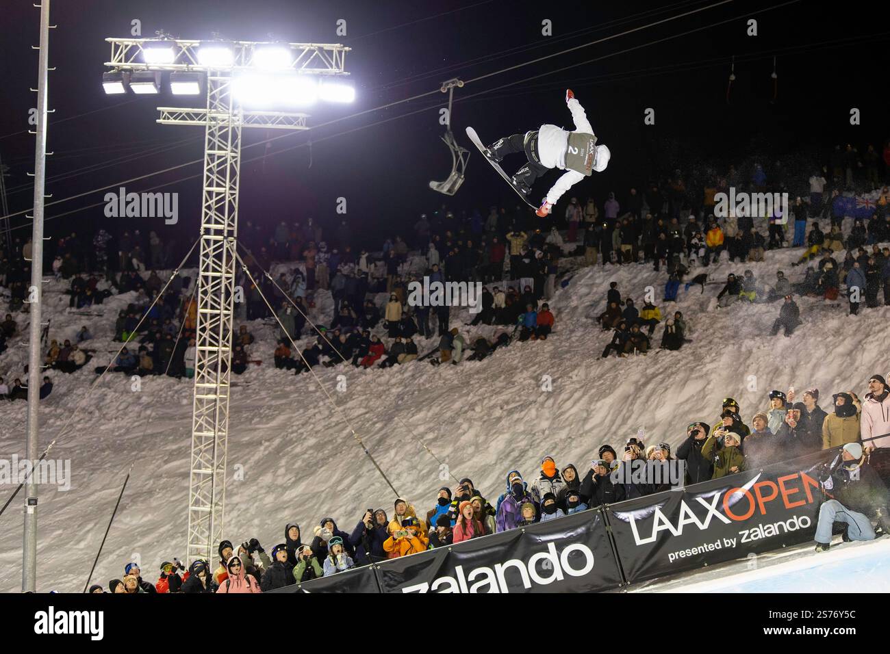 18/01/2025, Laax, Crap Sogn Gion, LAAX Open, Halfpipe Final, winner JAMES Scotty (AUS) (Photo by
