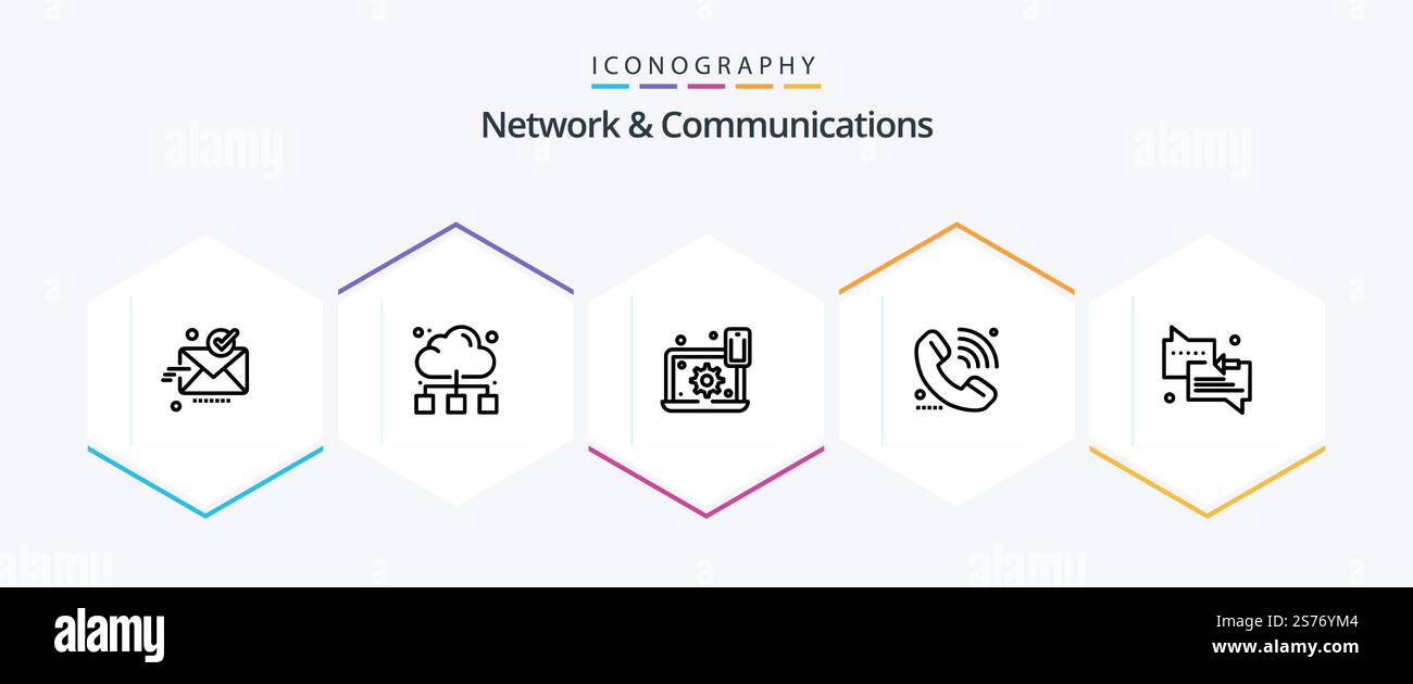 Network And Communications 25 Line icon pack including signal. support ...