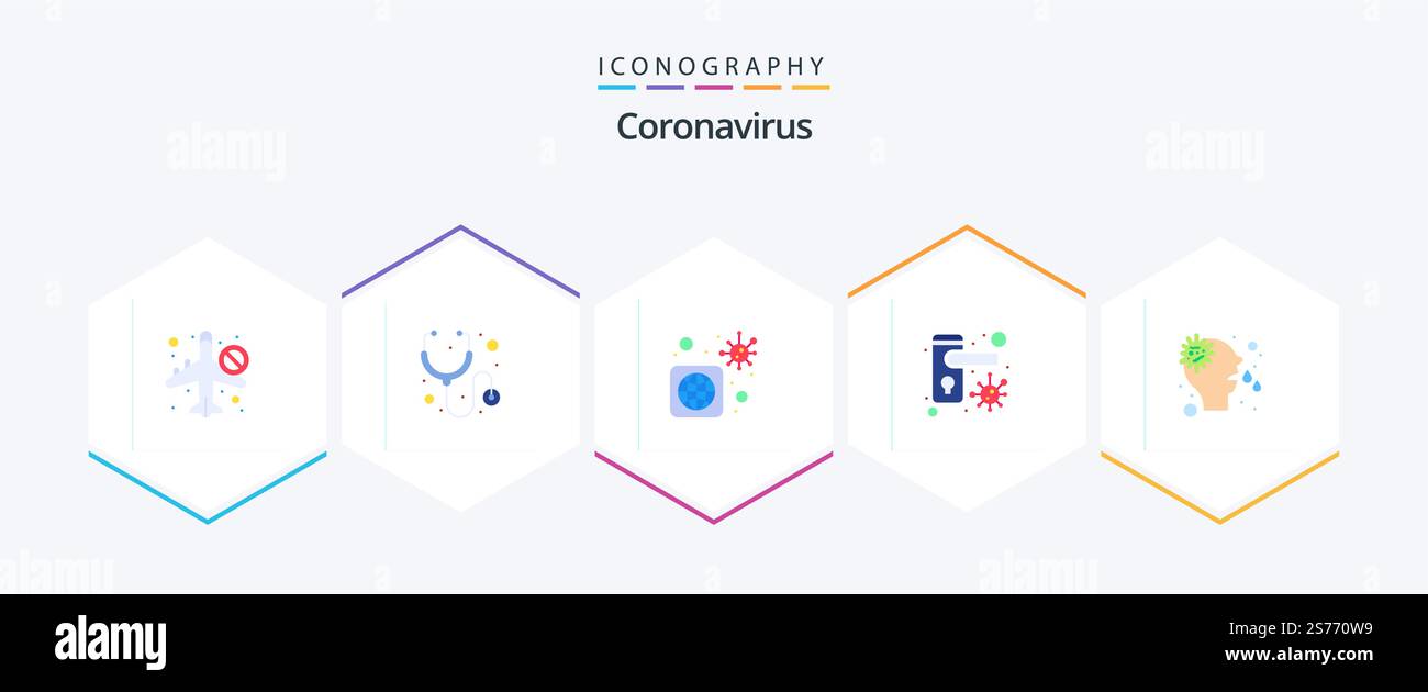 Coronavirus 25 Flat icon pack including nose. bacteria. worldwide ...