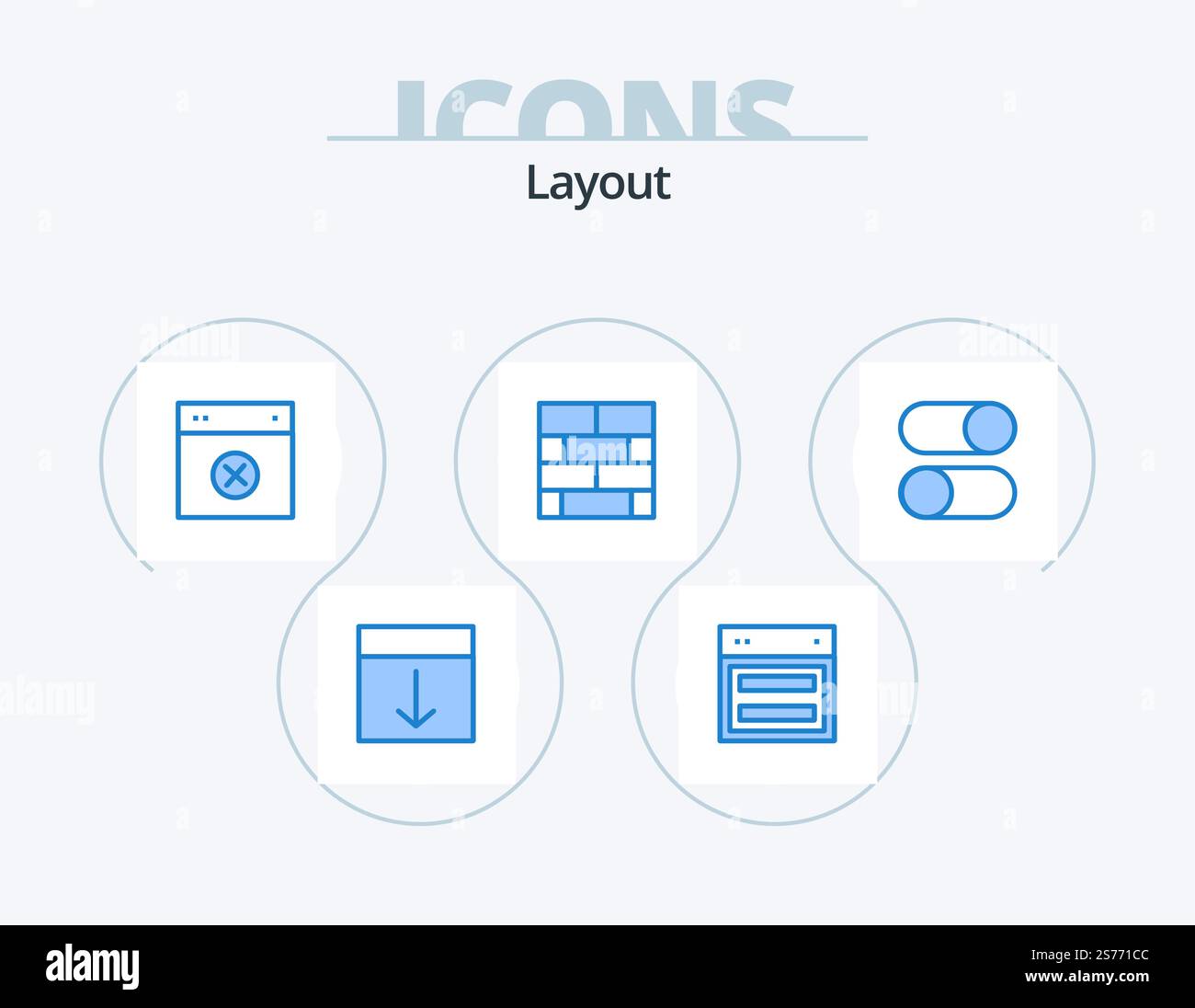 Layout Blue Icon Pack 5 Icon Design. layout. bricks layout. web. ui ...