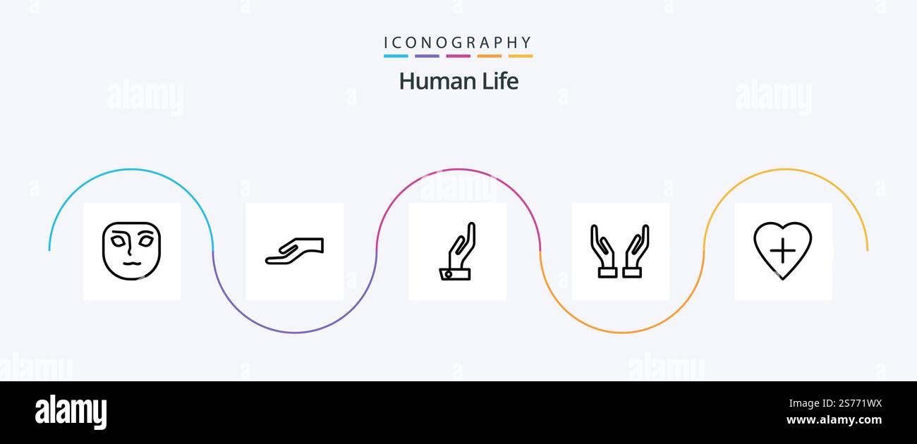 Human Line 5 Icon Pack Including . hands Stock Vector Image & Art - Alamy