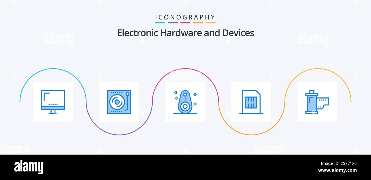 Devices Blue 5 Icon Pack Including mobile. cellphone. turntable. card ...