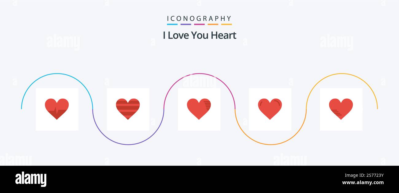 Heart Flat 5 Icon Pack Including . heart Stock Vector Image & Art - Alamy