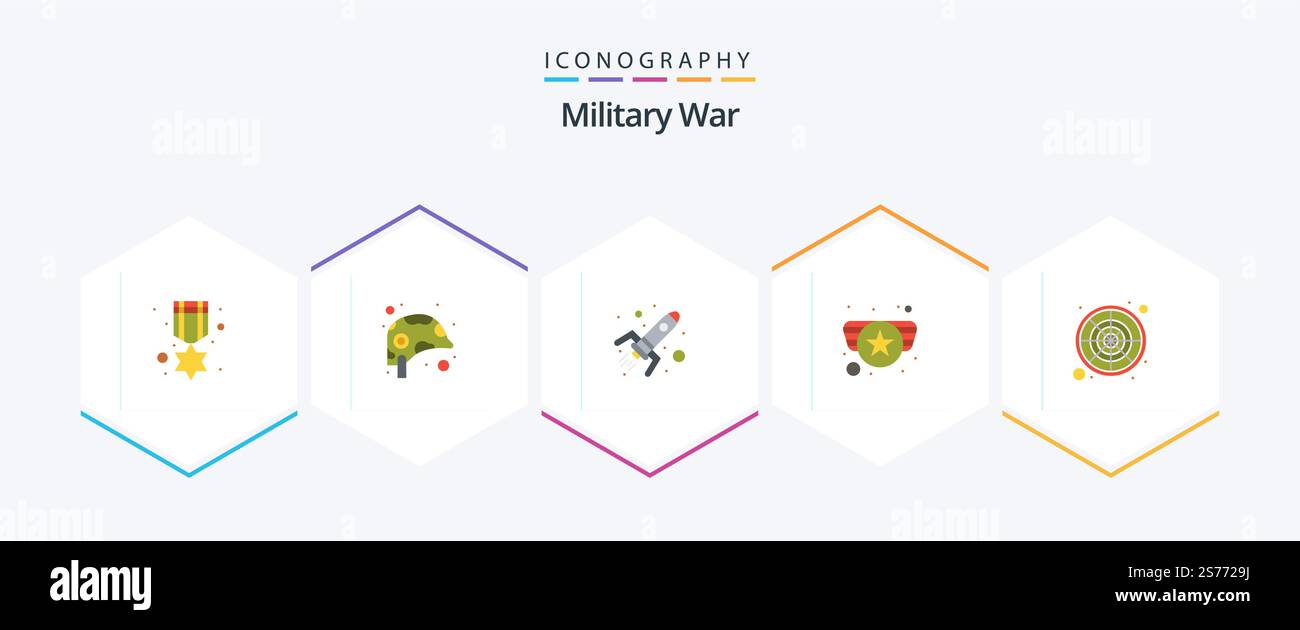 Military War 25 Flat icon pack including radar. army medal. atomic ...