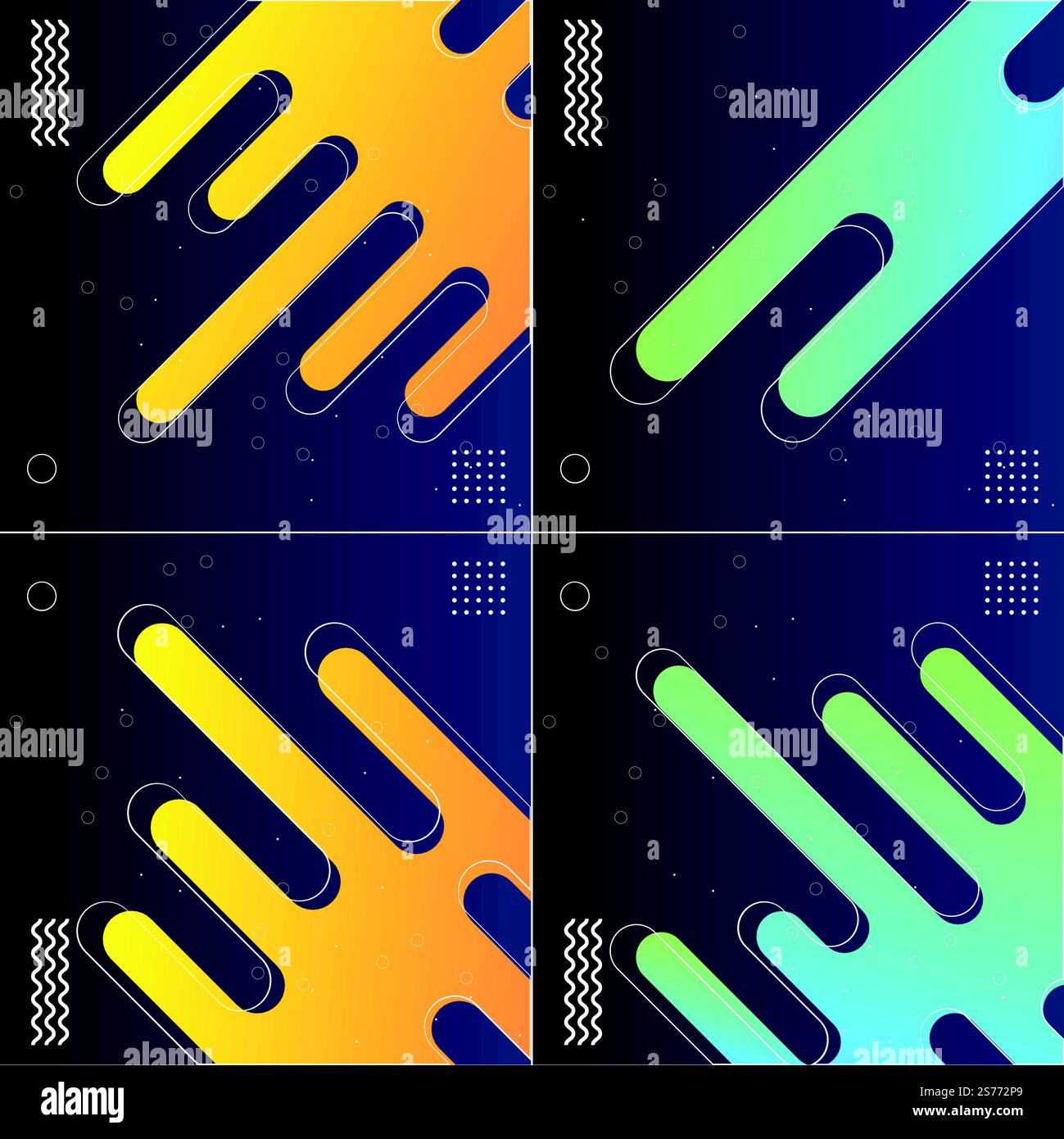 Pack of 4 Cool and Modern Abstract Gradient Shape Backgrounds Stock ...