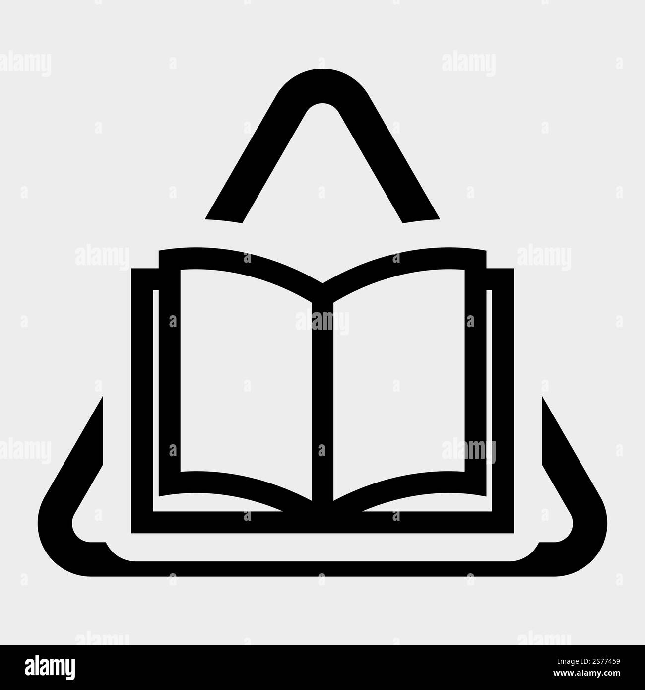 Book Icon Black Symbol Isolate on white Background,Vector Illustration ...