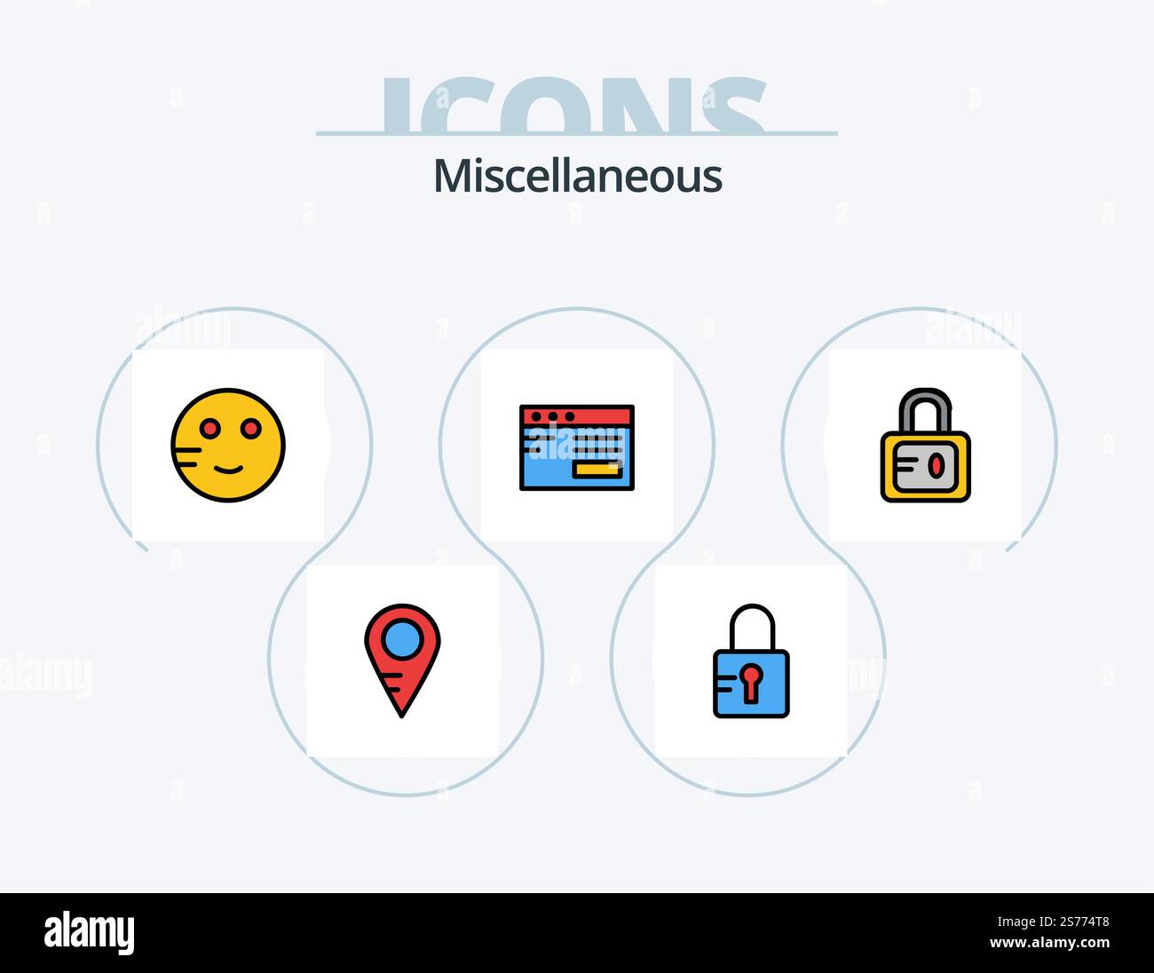 Miscellaneous Line Filled Icon Pack 5 Icon Design. . study. education ...