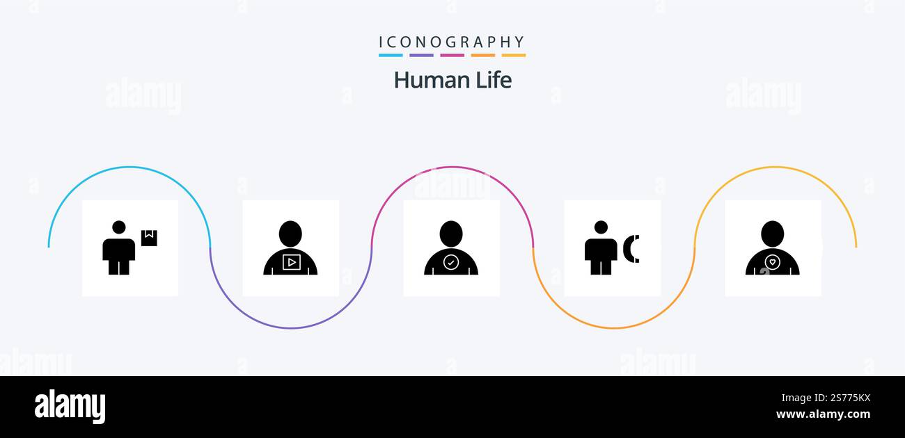 Human Glyph 5 Icon Pack Including info. call. playback. body. user ...
