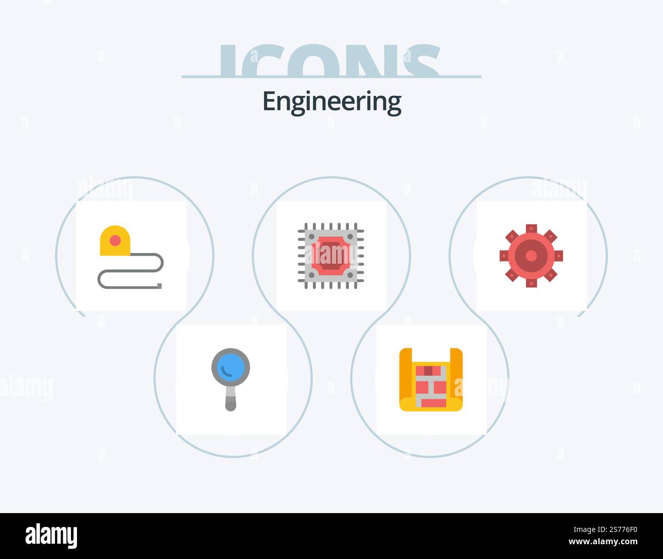 Engineering Flat Icon Pack 5 Icon Design. . setting. scale. building ...