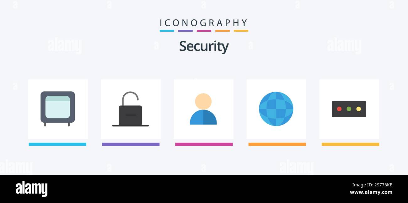 Security Flat 5 Icon Pack Including security. global. security. thief ...