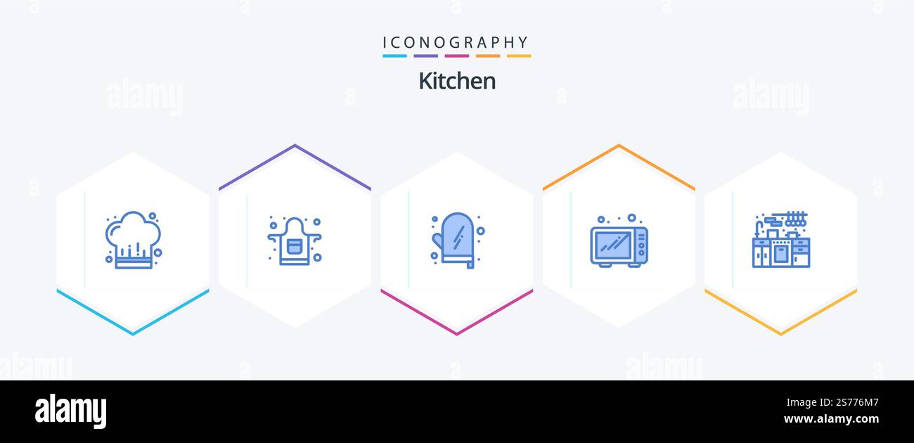 Kitchen 25 Blue icon pack including . kitchen. food. cabinet. kitchen Stock Vector