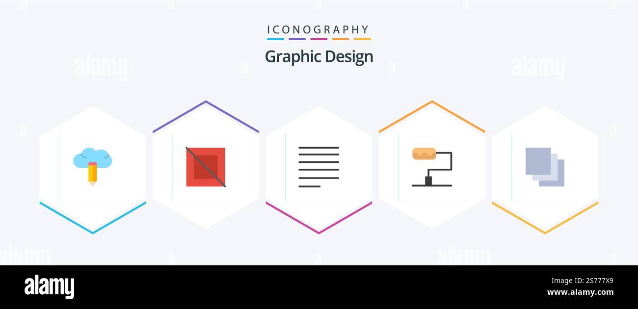 Design 25 Flat icon pack including . text. layers Stock Vector Image ...