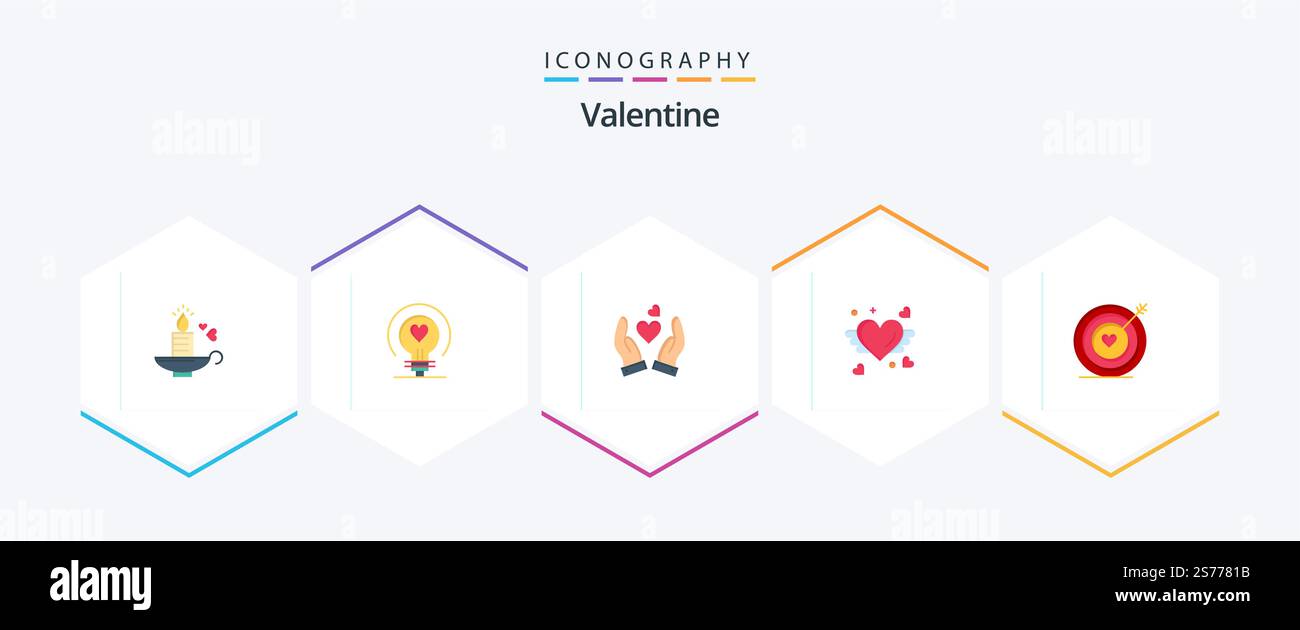 Valentine 25 Flat icon pack including love. love. bulb. day. valentine ...