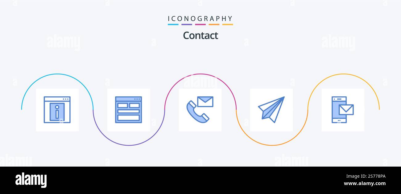 Contact Blue 5 Icon Pack Including contact us. communication. form ...