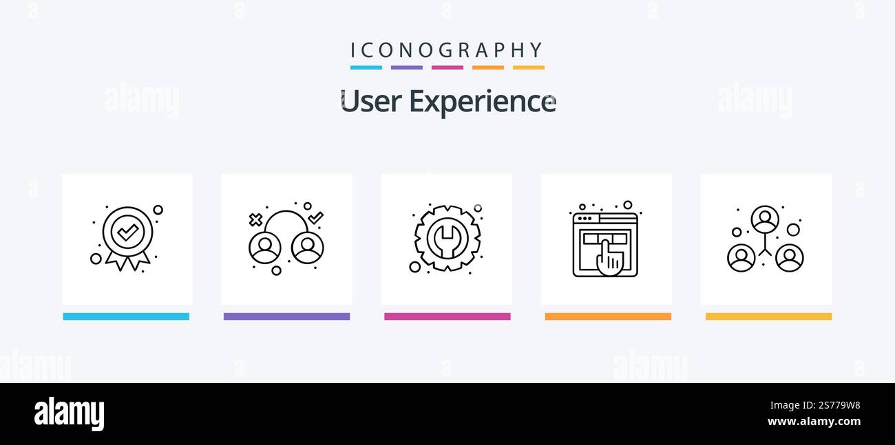 User Experience Line 5 Icon Pack Including programming. coding. gear ...