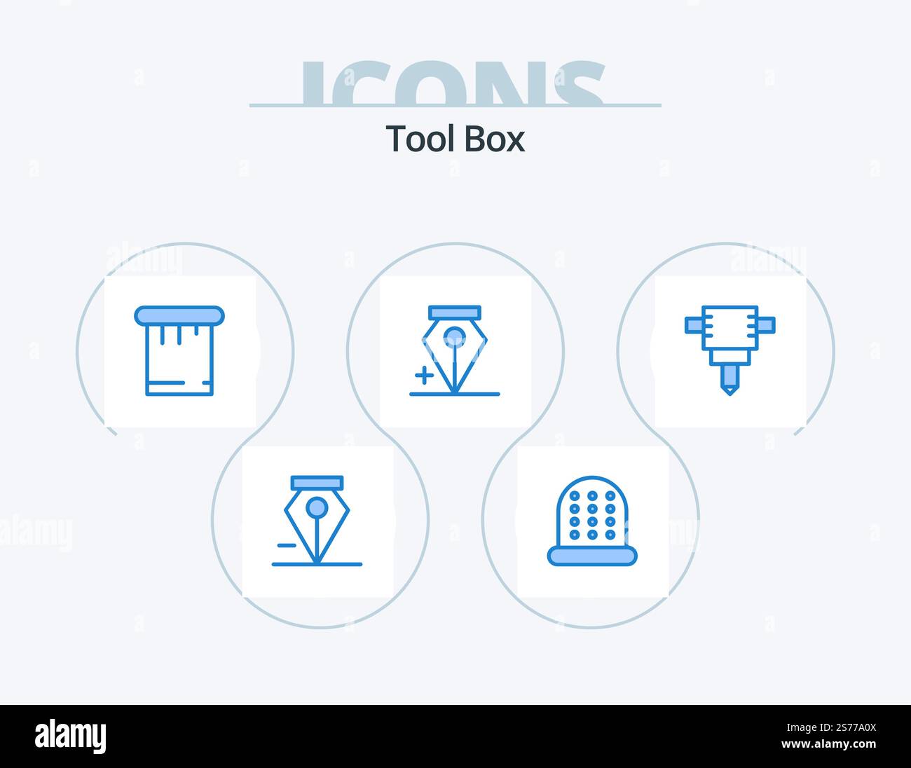Tools Blue Icon Pack 5 Icon Design. . add Stock Vector Image & Art - Alamy