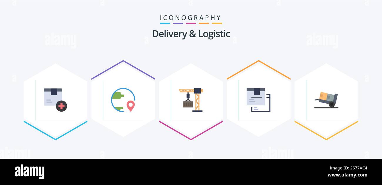 Delivery And Logistic 25 Flat icon pack including goods. box. location ...