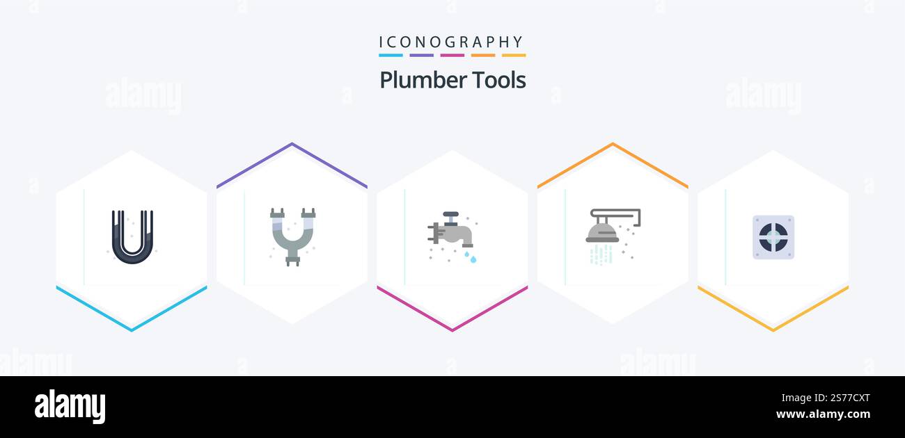 Plumber 25 Flat icon pack including . plumbing. mechanical. plumber. extractor Stock Vector